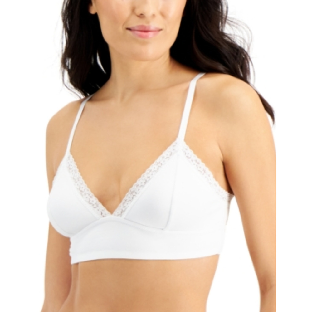 Jenni Women On Repeat Wide Lace Bralette White Size M